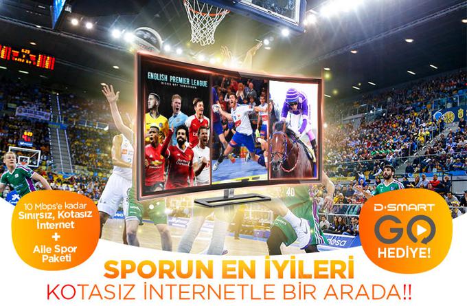  SINIRSIZ, KOTASIZ  İNTERNET + AİLE SPOR PAKETİ BİR ARADA!